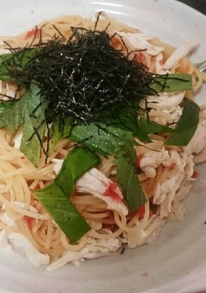 梅とささみのパスタ-レシピのメイン写真