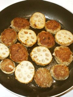 レンコン・ひき肉の簡単肉詰め♪はさみ焼き-レシピのメイン写真