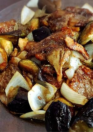 牛肉と茄子舞茸オイスター炒め〜♪-レシピのメイン写真