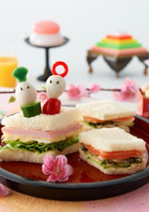 ひな祭りサンド（ハムサンド）-レシピのメイン写真