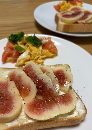 季節限定🧡いちじくとクリームチーズのトースト-レシピのメイン写真