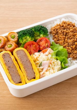 チキンハンバーグ卵焼き弁当-レシピのメイン写真