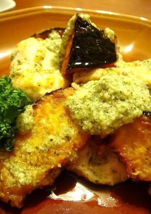 素揚げかぼちゃと鶏胸ソテーのジェノベーゼ-レシピのメイン写真