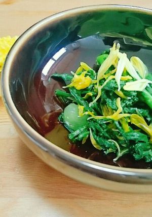 菊と春菊の酢の物☆マクロビ-レシピのメイン写真