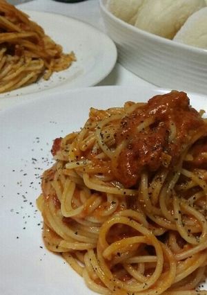 ニンニクとチーズとBPのトマトパスタ。-レシピのメイン写真