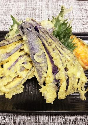 天ぷらの茄子の切り方-レシピのメイン写真