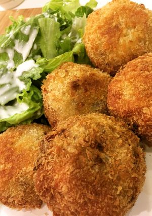 ゴロゴロポテトの挽肉入りコロッケ♪-レシピのメイン写真