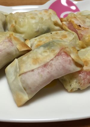 餃子の皮でじゃがカマしそチー♪-レシピのメイン写真