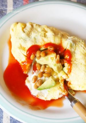 アボカドと納豆のオムレツ-レシピのメイン写真