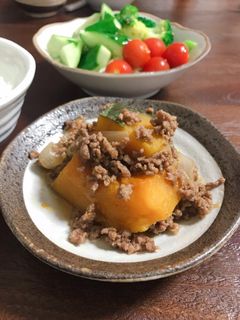 絶品!!!ホクホクかぼちゃのそぼろ煮-レシピのメイン写真