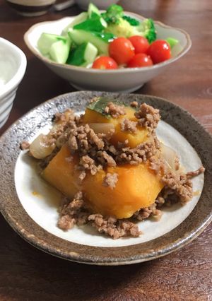 絶品!!!ホクホクかぼちゃのそぼろ煮-レシピのメイン写真
