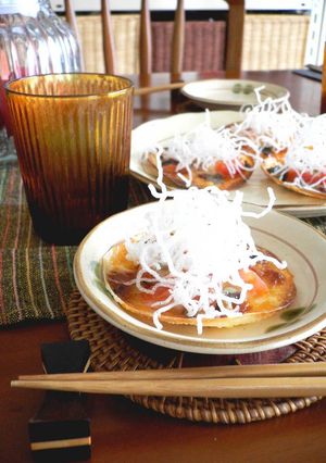 麻婆春雨で♪夏トマトたっぷり☆プチピザ♪-レシピのメイン写真