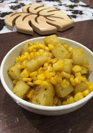 ジャガイモとコーンのカレー炒め-レシピのメイン写真