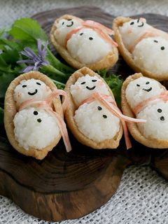 可愛い~♡雪だるまいなり寿司-レシピのメイン写真