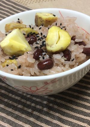 栗赤飯-レシピのメイン写真