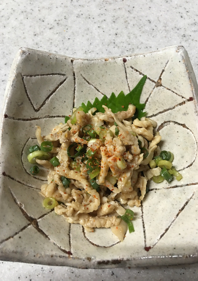 お酒が進む定番☆おつまみ鶏皮 5分-レシピのメイン写真