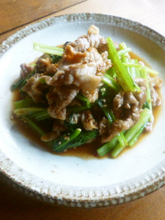 豚肉と小松菜の豆板醤炒め♪-レシピのメイン写真