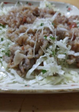 豚しゃぶ肉の梅ダレ焼き♪-レシピのメイン写真