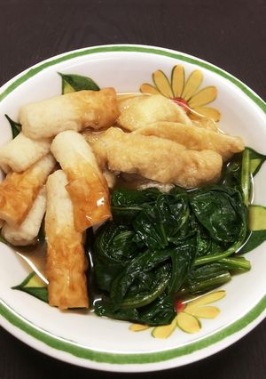 薄揚げとほうれん草とちくわの煮物-レシピのメイン写真