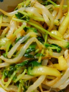 簡単♪豆苗ともやしとキュウリの酢の物-レシピのメイン写真