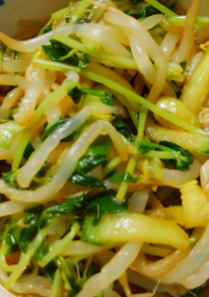 簡単♪豆苗ともやしとキュウリの酢の物-レシピのメイン写真