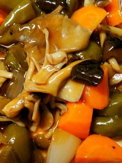 簡単♪きのことピーマンの甘酢餡掛け炒め!-レシピのメイン写真