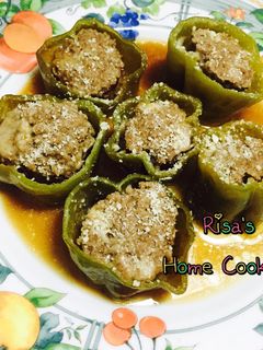 油不使用♡簡単!ピーマンの肉詰め-レシピのメイン写真