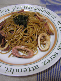 大葉にんにく醤油☆イカの沖漬け風パスタ-レシピのメイン写真