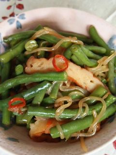 ピリ辛☆いんげんとさつま揚げの煮物-レシピのメイン写真