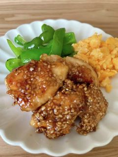 ささみの甘酢照り焼き。お酢で柔らか。-レシピのメイン写真