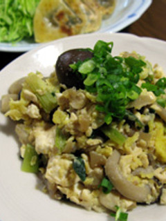 中華炒り豆腐:大葉にんにく醤油風-レシピのメイン写真