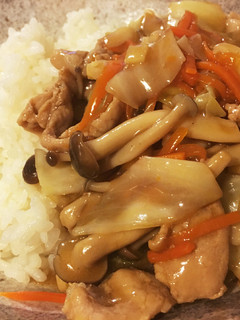 キャベツと豚肉のサッパリあんかけ丼-レシピのメイン写真