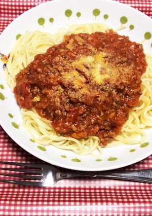 簡単具沢山！ミートソーススパゲッティー-レシピのメイン写真
