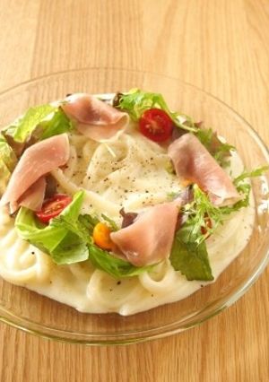 レンジde サラダうどんヴィシソワーズ風-レシピのメイン写真