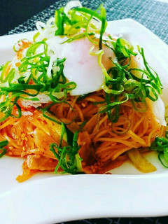 韓国風素麺温玉のせ~-レシピのメイン写真