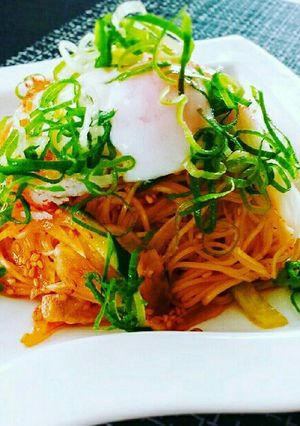 韓国風素麺温玉のせ～-レシピのメイン写真