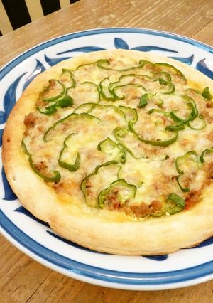 自家製肉味噌ピザ♫市販の生地利用で簡単！-レシピのメイン写真