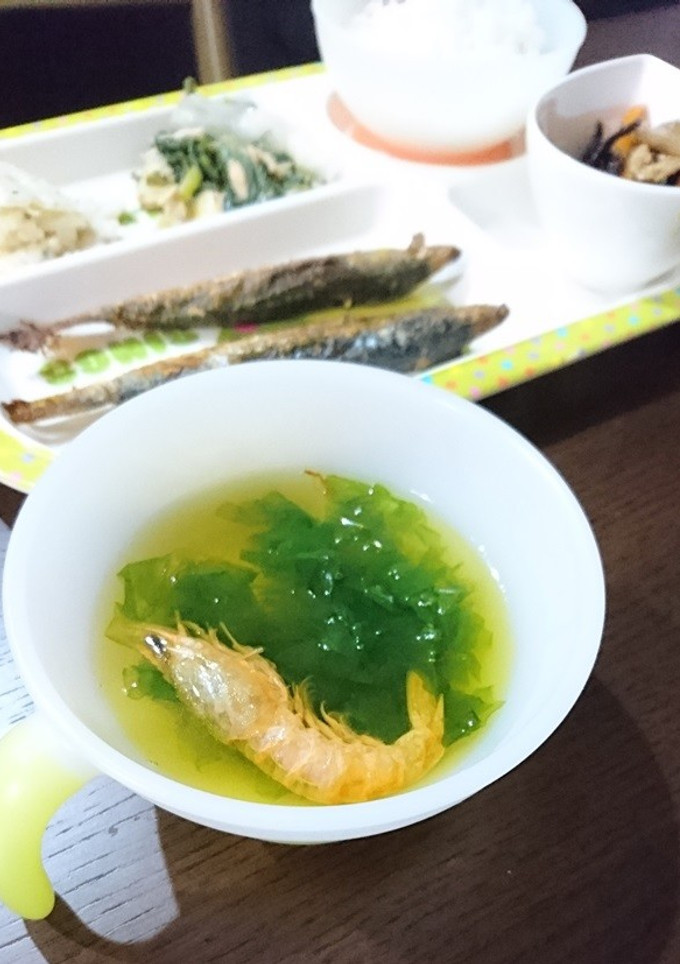 干しエビと青のりのサフランスープ-レシピのメイン写真