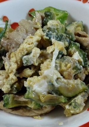 オクラとゴーヤの麺つゆでチャンプルー！-レシピのメイン写真