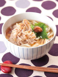簡単♪塩麹豚と梅うどん-レシピのメイン写真