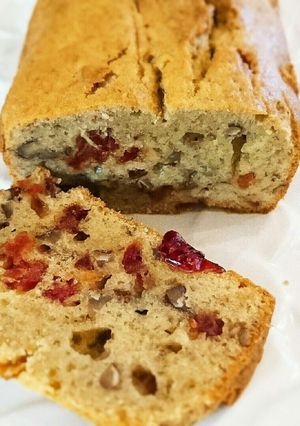 バナナとクランベリーの美的パウンドケーキ-レシピのメイン写真