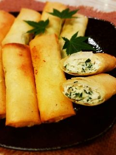 大葉と鶏ひき肉の簡単チーズ春巻き-レシピのメイン写真