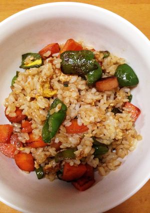ピーニン飯【ピーマンとニンジンの焼飯】-レシピのメイン写真