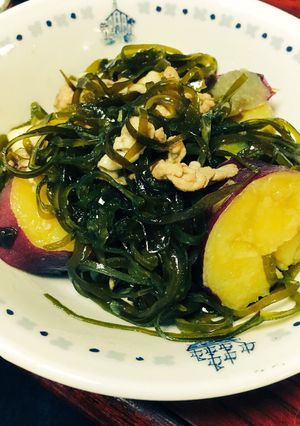 秋味♡さつまいもと昆布の煮物-レシピのメイン写真