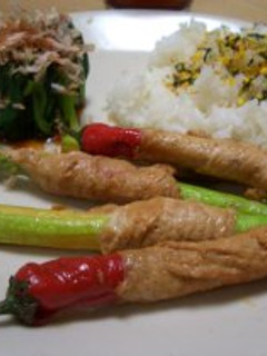 唐辛子&アスパラの肉巻き-レシピのメイン写真