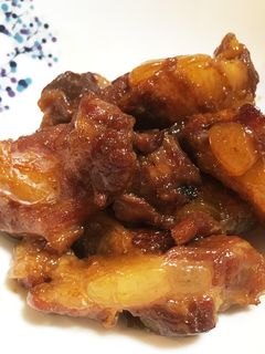 圧力鍋で豚軟骨の黒酢煮-レシピのメイン写真
