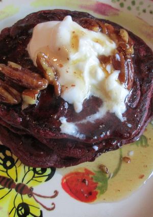 レッドベルベットパンケーキ３-レシピのメイン写真