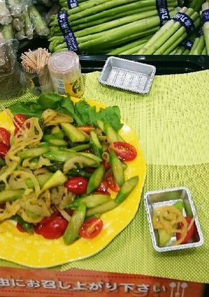 アスパラと新れんこんのカレー粉炒め-レシピのメイン写真