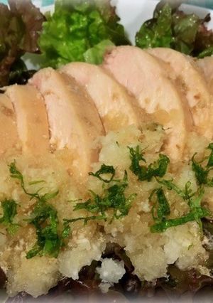 大根おろしでサッパリ♪簡単♡和風鶏ハム-レシピのメイン写真