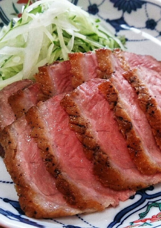 わさびと塩でどうぞ！簡単♪鴨のロースト-レシピのメイン写真